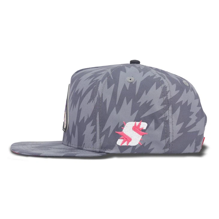 Light Gray Triangular-shaped Rocket Badge Snapback Cap