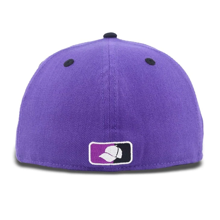 Purple And Black Color Scheme Fitted Cap