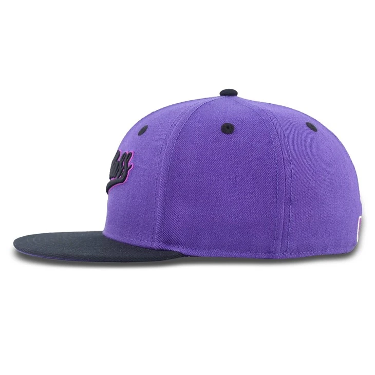 Purple And Black Color Scheme Fitted Cap