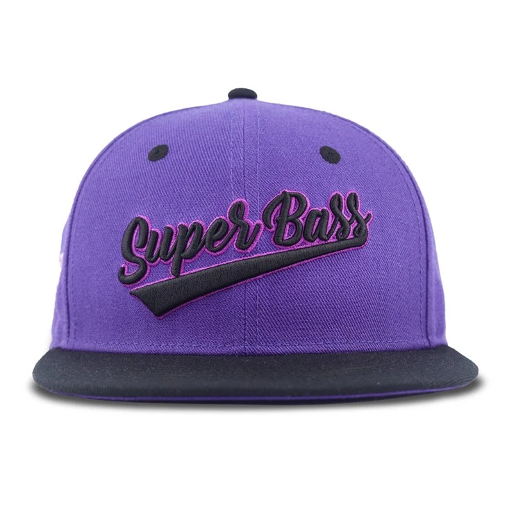 Purple And Black Color Scheme Fitted Cap