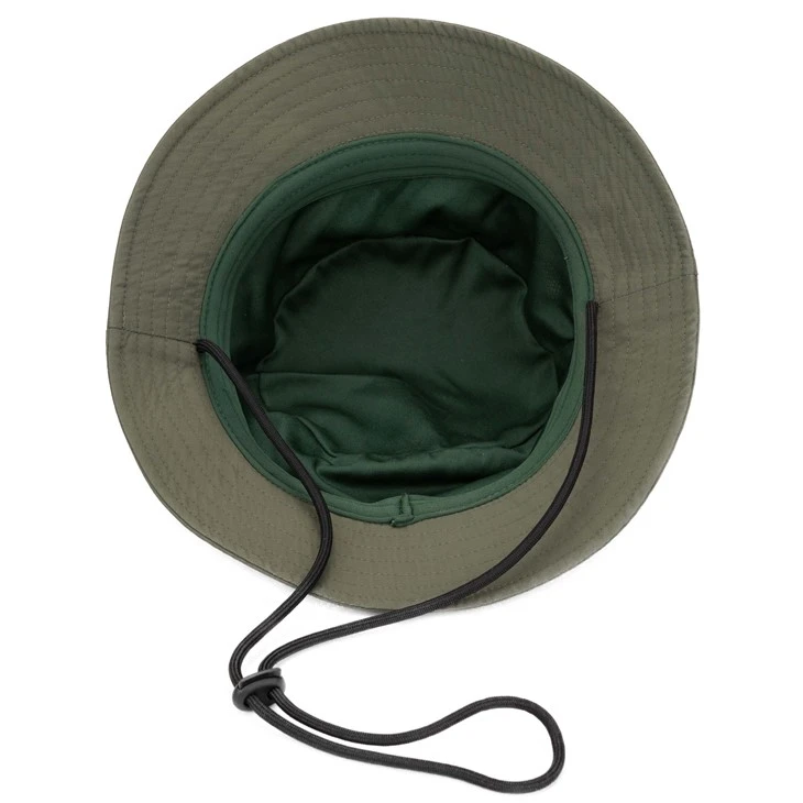 TCAP Custom Quick Dry Polyester PVC Patch Rope Fisherman Bucket Hat